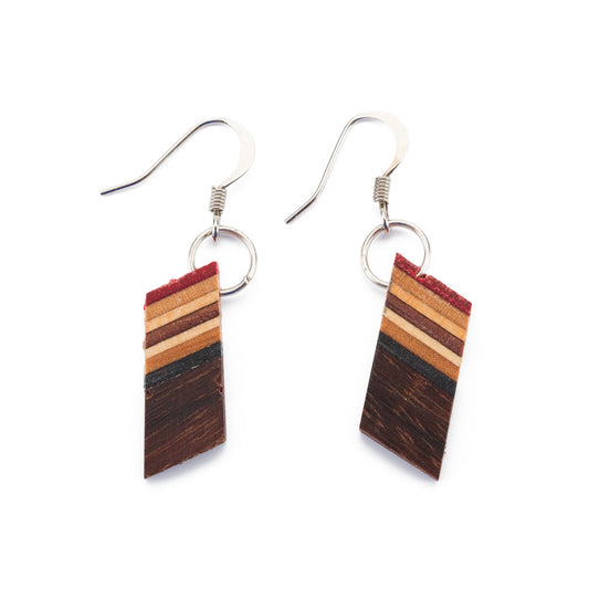 Genjang Recycled Skateboard Dangle Earrings-1