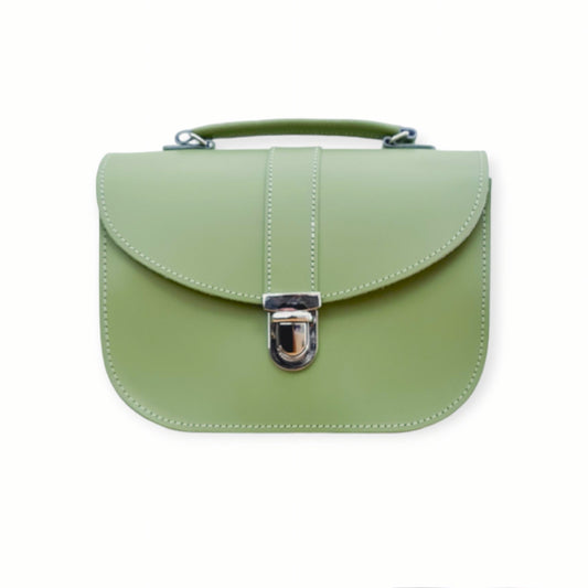 Olympia Handmade Leather Bag - Sage Green-0